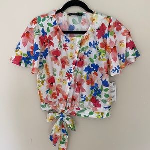 Crop Top Button Blouse